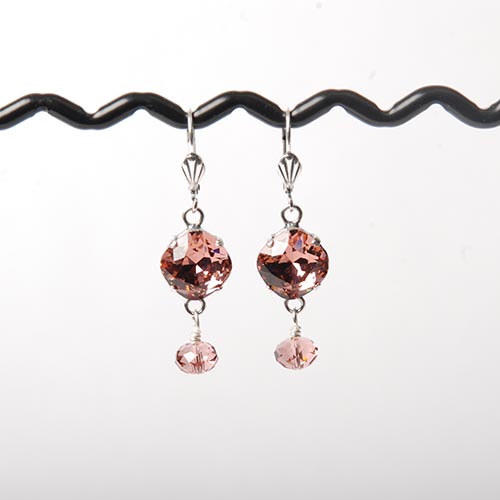 Blush Rose Fancy Stone Earrings